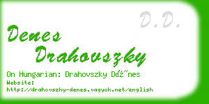 denes drahovszky business card